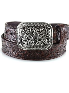 ARIAT Women's Rhinestones Embossed Leather Belt